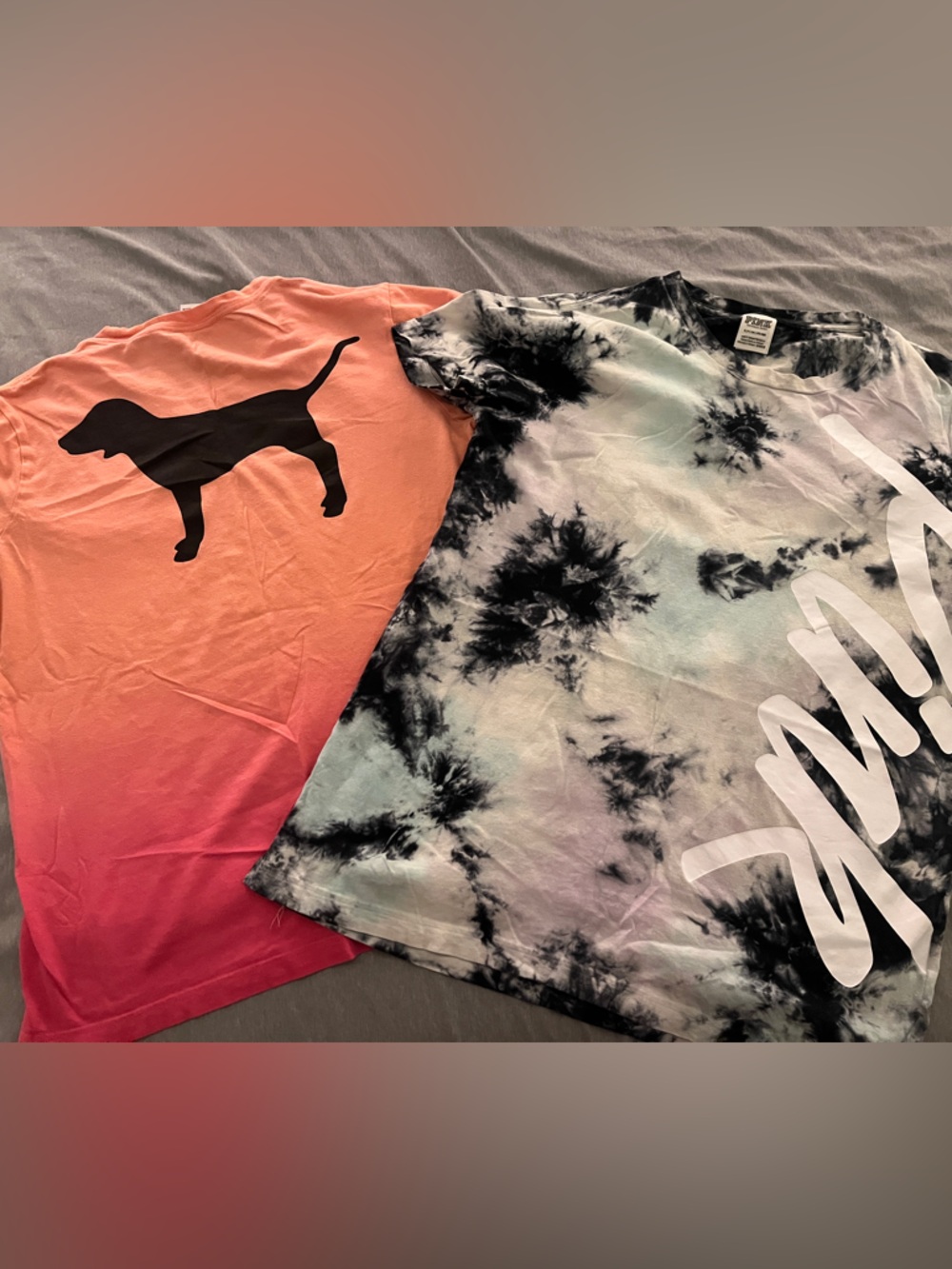 #B Two PINK Victoria's Secret Campus Tees